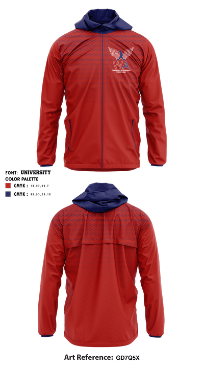 Washington Academy Wrestling 3063553 Windbreaker - 1