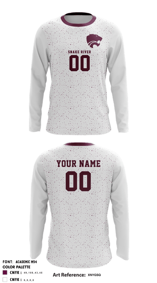 Long Sleeve Performance Shirt, Snake River High School Volleyball, Men's Volleyball, Teamtime, Team time, sublimation, custom sports apparel, team uniforms, spirit wear, spiritwear, sports uniforms, custom shirts, team store, custom team store, fundraiser sports, apparel fundraiser