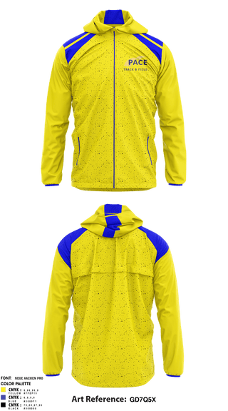 Windbreaker, Pace Track & Field, Track & Field, Teamtime, Team time, sublimation, custom sports apparel, team uniforms, spirit wear, spiritwear, sports uniforms, custom shirts, team store, custom team store, fundraiser sports, apparel fundraiser