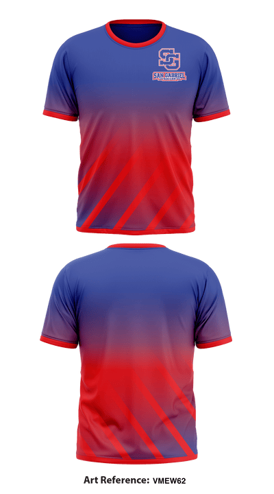 San Gabriel High School Soccer 67339991 Short Sleeve Performance Shirt - 1