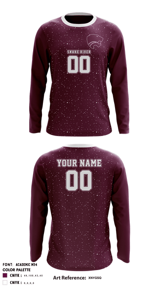Long Sleeve Performance Shirt, Snake River High School Volleyball, Men's Volleyball, Teamtime, Team time, sublimation, custom sports apparel, team uniforms, spirit wear, spiritwear, sports uniforms, custom shirts, team store, custom team store, fundraiser sports, apparel fundraiser