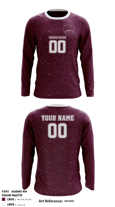 Snake River High School Volleyball 56426179 Long Sleeve Performance Shirt - 2