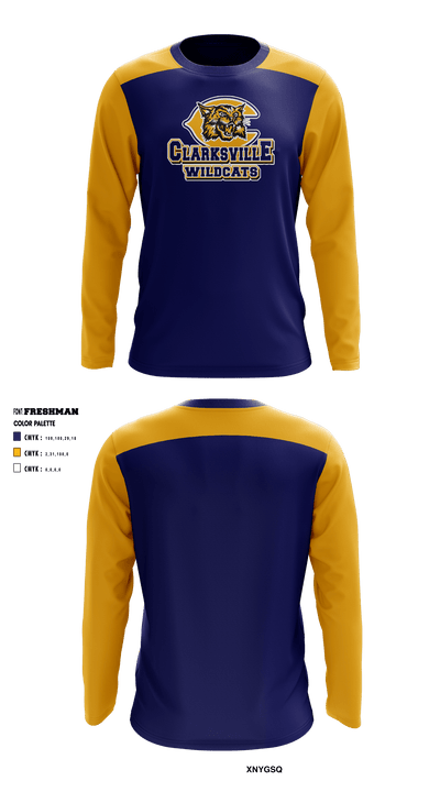 Clarksville High School Volleyball 17780455 Long Sleeve Performance Shirt - 1