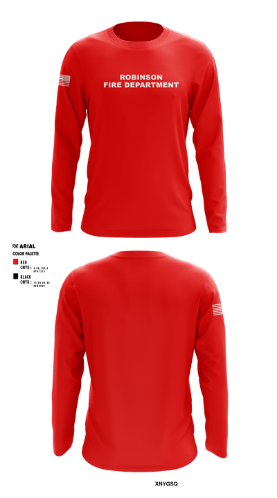 Robinson Fire Department 28685597 Long Sleeve Performance Shirt - 1