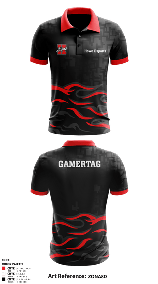 Short Sleeve Performance Polo, Howe Lions, E-Sports, Teamtime, Team time, sublimation, custom sports apparel, team uniforms, spirit wear, spiritwear, sports uniforms, custom shirts, team store, custom team store, fundraiser sports, apparel fundraiser