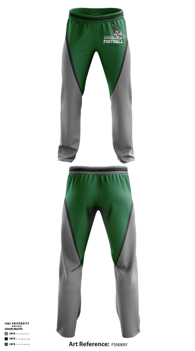 Waterbury Knights Football & Cheer 25806965 Sweatpants - 4