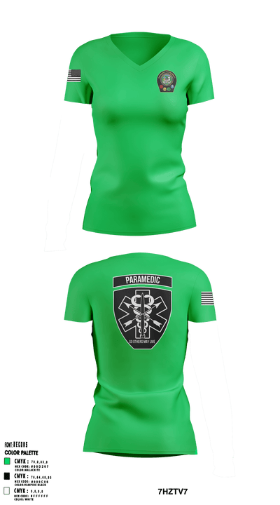Madison county office of emergency management 10924041 Women's Short Sleeve V-neck Shirt - 1