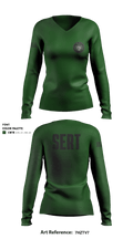 Hays County SERT 8784666 Women's Long Sleeve V-neck Shirt - 1