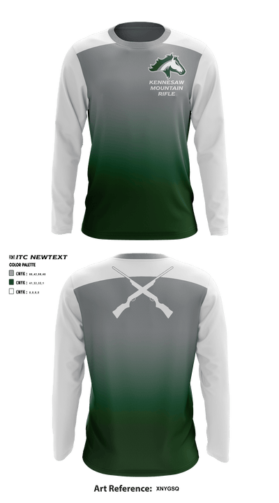 Kennesaw Mountain High School Rifle 15129938 Long Sleeve Performance Shirt - 1