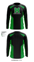 Mason High School Bowling 62393020 Long Sleeve Performance Shirt - 1