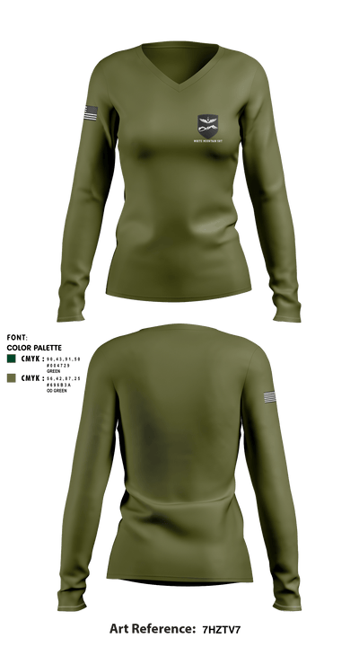 White Mountain SRT 67867329 Women's Long Sleeve V-neck Shirt - 2