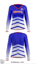 Coastal Volleyball Club 38210458 Women's Long Sleeve V-neck Shirt - 3
