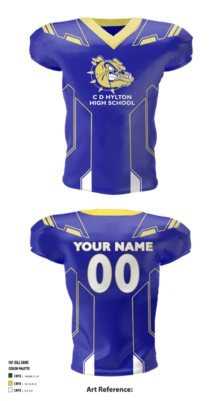 Football Jersey, C D Hylton High School Football, Football, Teamtime, Team time, sublimation, custom sports apparel, team uniforms, spirit wear, spiritwear, sports uniforms, custom shirts, team store, custom team store, fundraiser sports, apparel fundraiser