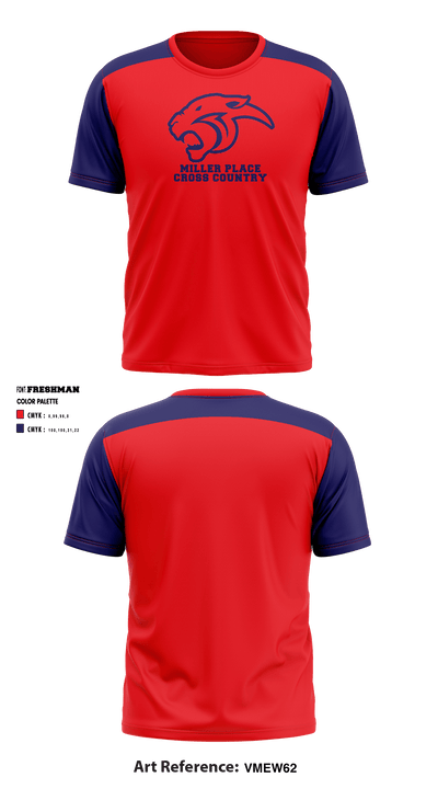 Miller Place High School Cross Country 52372900 Short Sleeve Performance Shirt - 1
