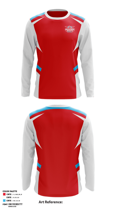 Shawnee Heights High School Football 16816052 Long Sleeve Performance Shirt - 1