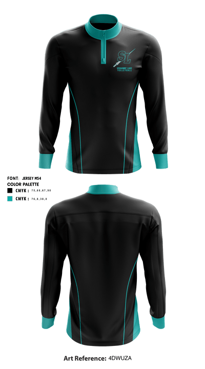 Spanaway Lake High School Volleyball 80362317 Quarter Zip Jacket - 1