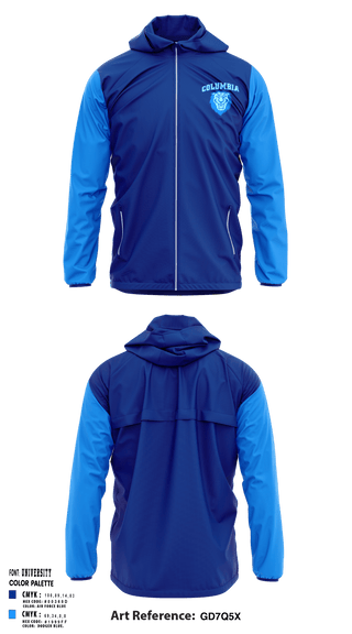 Windbreaker, Columbia University Softball, Softball, Teamtime, Team time, sublimation, custom sports apparel, team uniforms, spirit wear, spiritwear, sports uniforms, custom shirts, team store, custom team store, fundraiser sports, apparel fundraiser