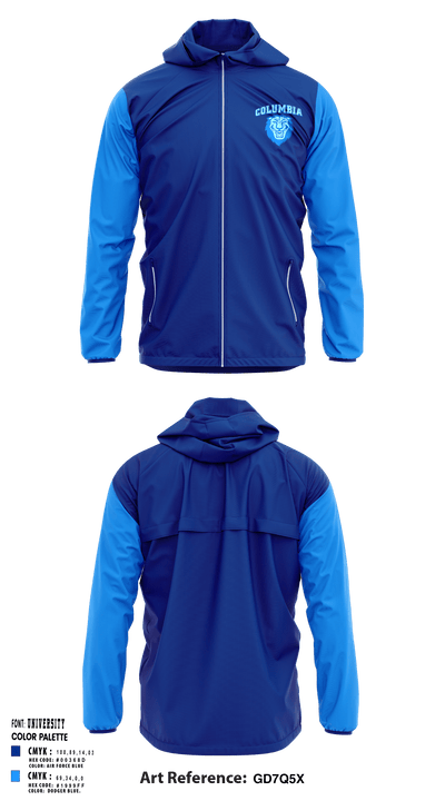 Columbia University Softball 90610020 Windbreaker - 1