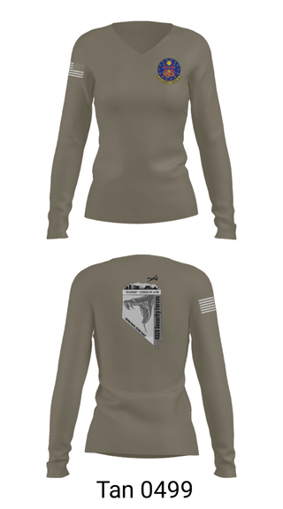 Women's Long Sleeve Vneck Shirt, , Air Force, Teamtime, Team time, sublimation, custom sports apparel, team uniforms, spirit wear, spiritwear, sports uniforms, custom shirts, team store, custom team store, fundraiser sports, apparel fundraiser