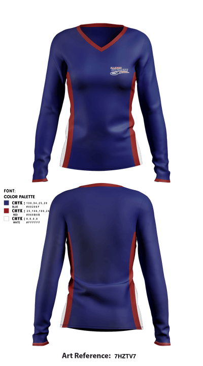 Illinois Youth Ultimate 5987214 Women's Long Sleeve V-neck Shirt - 1