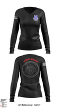 Bravo, 305th MI BN 32687381 Women's Long Sleeve V-neck Shirt - 4