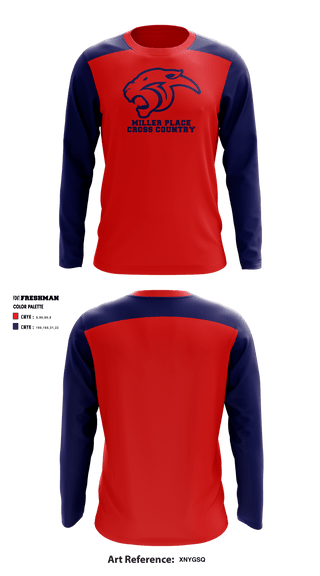 Long Sleeve Performance Shirt, Miller Place High School Cross Country, Cross Country, Teamtime, Team time, sublimation, custom sports apparel, team uniforms, spirit wear, spiritwear, sports uniforms, custom shirts, team store, custom team store, fundraiser sports, apparel fundraiser