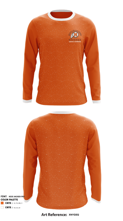 Middleboro High School Cross Country 76119935 Long Sleeve Performance Shirt - 1