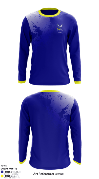 Long Sleeve Performance Shirt, Cleveland Hill High School Tennis, Tennis, Teamtime, Team time, sublimation, custom sports apparel, team uniforms, spirit wear, spiritwear, sports uniforms, custom shirts, team store, custom team store, fundraiser sports, apparel fundraiser