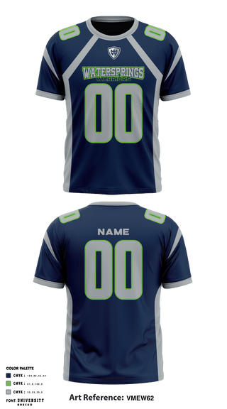 Short Sleeve Performance Shirt, Watersprings School High School Football, Football, Teamtime, Team time, sublimation, custom sports apparel, team uniforms, spirit wear, spiritwear, sports uniforms, custom shirts, team store, custom team store, fundraiser sports, apparel fundraiser