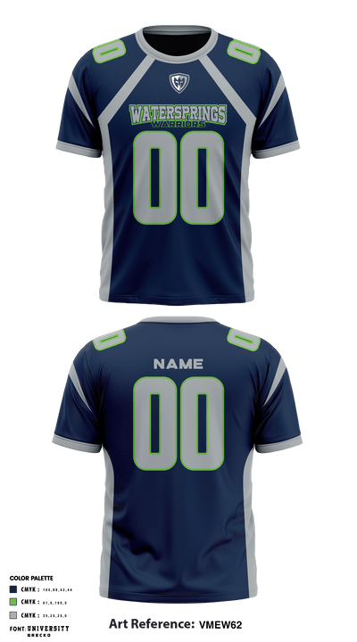 Watersprings School High School Football 80998011 Short Sleeve Performance Shirt - 2