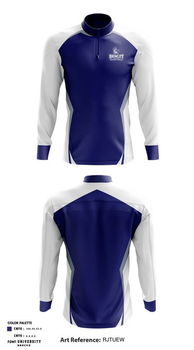 Brimley High School Basketball 92175666 Quarter Zip Jacket - 1