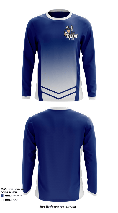 Eastern Florida State College Golf 48521769 Long Sleeve Performance Shirt - 1