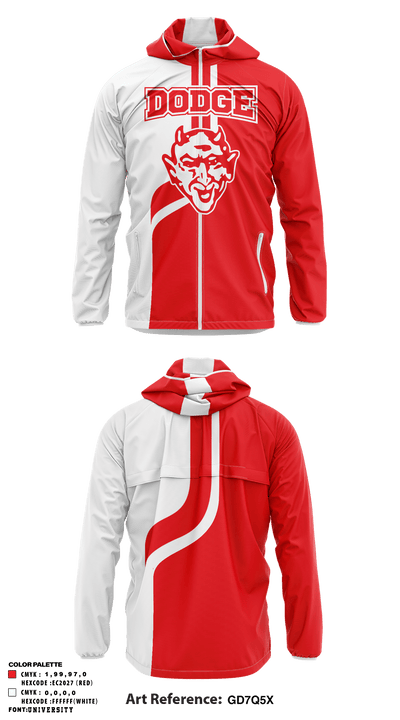 Dodge City High School Track 57505598 Windbreaker - 1