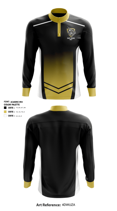 East Ridge High School Golf 26531632 Quarter Zip Jacket - 1