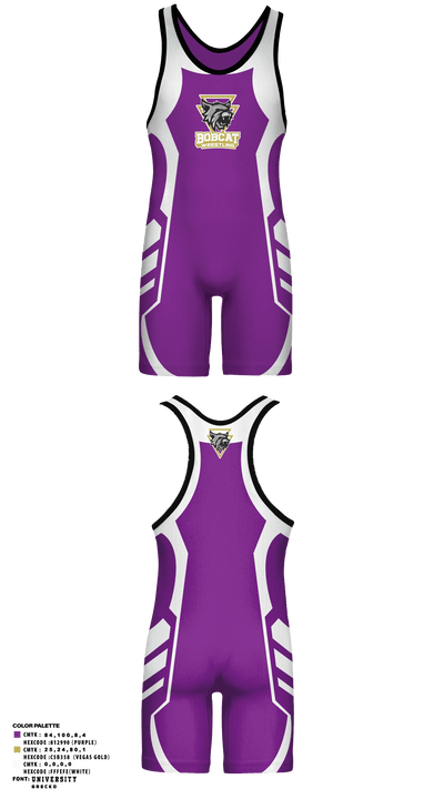 Berryville Bobcat Youth Wrestling Club 45653390 Wrestling Singlet - 4 (1)