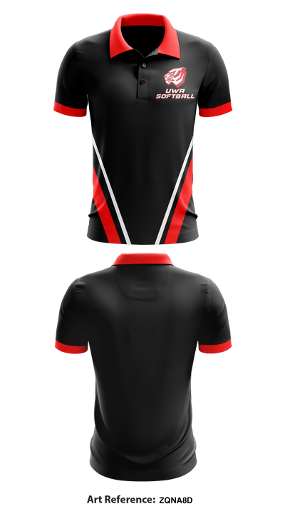 UWA Softball 54974141 Short Sleeve Performance Polo - 1