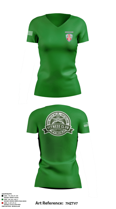 104th MP BN HHD 71367291 Women's Short Sleeve V-neck Shirt - 6