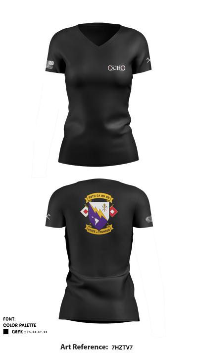 98th CA BN S6 97600586 Women's Short Sleeve V-neck Shirt - 3