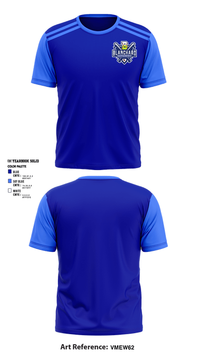 Blanchard Athletic Club 64147570 Short Sleeve Performance Shirt - 1