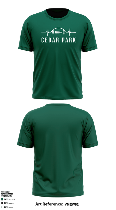 Cedar Park Timberwolves 13556335 Short Sleeve Performance Shirt - 16