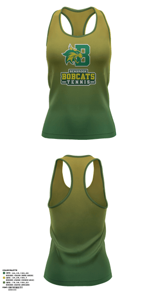 Tank Top, Bobcat Tennis, Tennis, Teamtime, Team time, sublimation, custom sports apparel, team uniforms, spirit wear, spiritwear, sports uniforms, custom shirts, team store, custom team store, fundraiser sports, apparel fundraiser