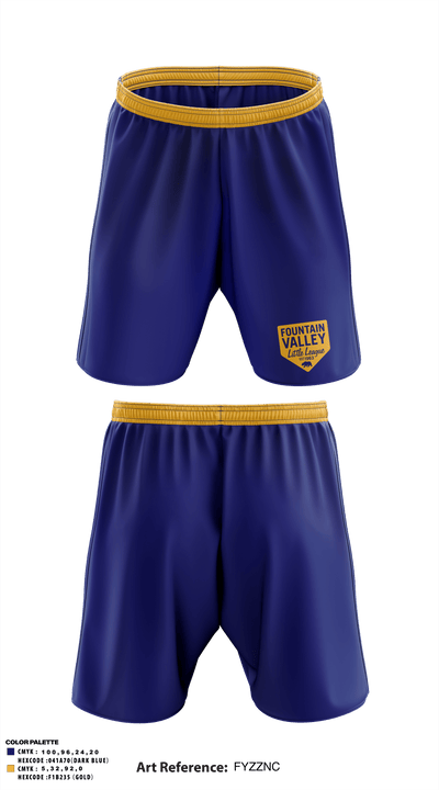 Fountain Valley Little League 36472365 Athletic Shorts With Pockets - 1