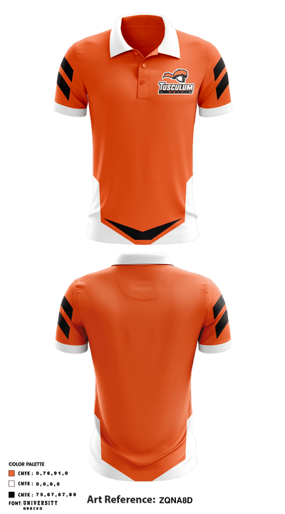Tusculum University Golf 83325541 Short Sleeve Performance Polo - 1