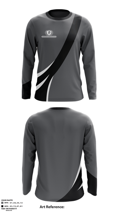 Parkersburg Christian School 65054634 Long Sleeve Performance Shirt - 1