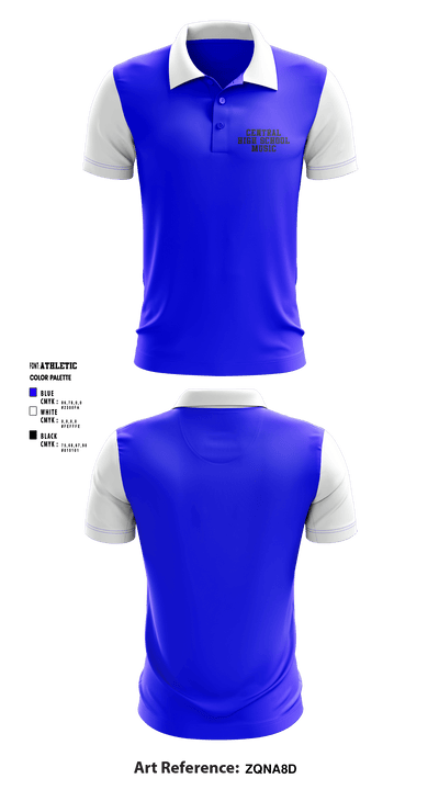 Central High School Music 77601435 Short Sleeve Performance Polo - 1