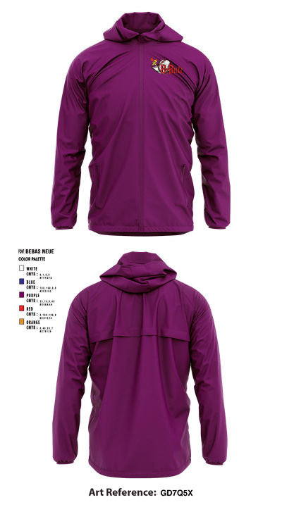 B Buzz Baseball League 70409945 Windbreaker - 4