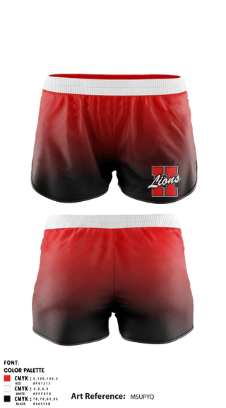 Women's Shorts, Howe Lions, E-Sports, Teamtime, Team time, sublimation, custom sports apparel, team uniforms, spirit wear, spiritwear, sports uniforms, custom shirts, team store, custom team store, fundraiser sports, apparel fundraiser