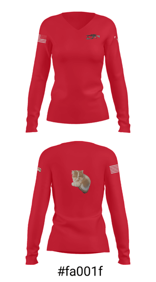 Women's Long Sleeve Vneck Shirt, , Air Force, Teamtime, Team time, sublimation, custom sports apparel, team uniforms, spirit wear, spiritwear, sports uniforms, custom shirts, team store, custom team store, fundraiser sports, apparel fundraiser
