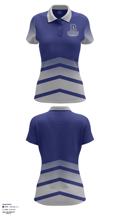 Dolgeville Central High School Basketball 27046931 Women's Short Sleeve Performance Polo  - 1