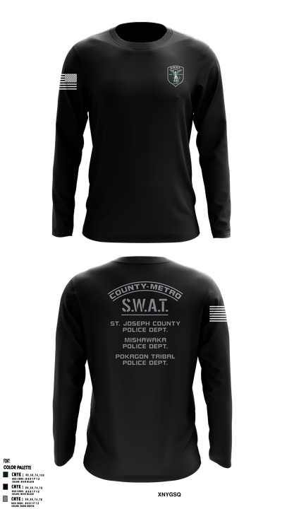 St. Joseph County SWAT 30759659 Long Sleeve Performance Shirt - 1